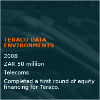 Completed a first round of equity financing for Teraco